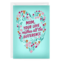 Your Love Floral Heart Custom Love Card