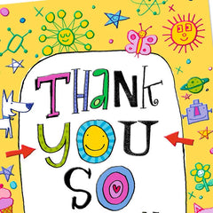 Happy Doodles Thank You Card