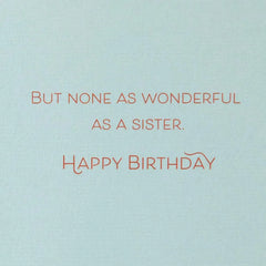 You're a Wonderful Gift Birthday Card for Sister