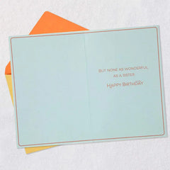 You're a Wonderful Gift Birthday Card for Sister