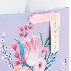 13" Flowers in Mug Large Mother's Day Gift Bag With Tissue
