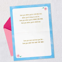 Love You Just the Way You Are Birthday Card for Granddaughter