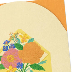 Flowers in Envelope Blank Card