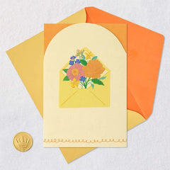 Flowers in Envelope Blank Card