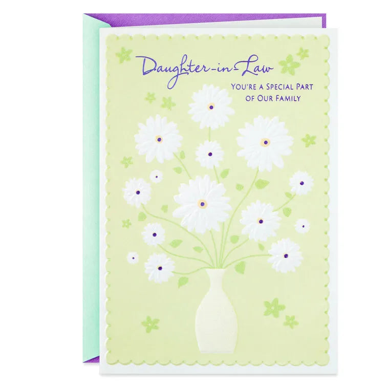 You're a Special Part of Our Family Birthday Card for Daughter-in-Law