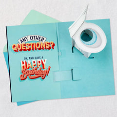 Any Other Questions Funny Pop-Up Birthday Card With Sound