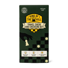 Bunk House King of the Hill Magnetic Travel Chess and Checkers Set