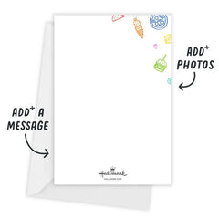 Fun Food Doodles Flat Birthday Invitation