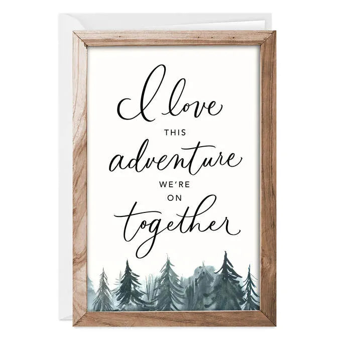 Love Our Adventures Romantic Custom Love Card