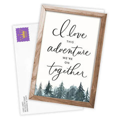 Love Our Adventures Romantic Custom Love Card