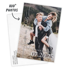 Dark Filter Full-Bleed Photo Flat Wedding Save the Date