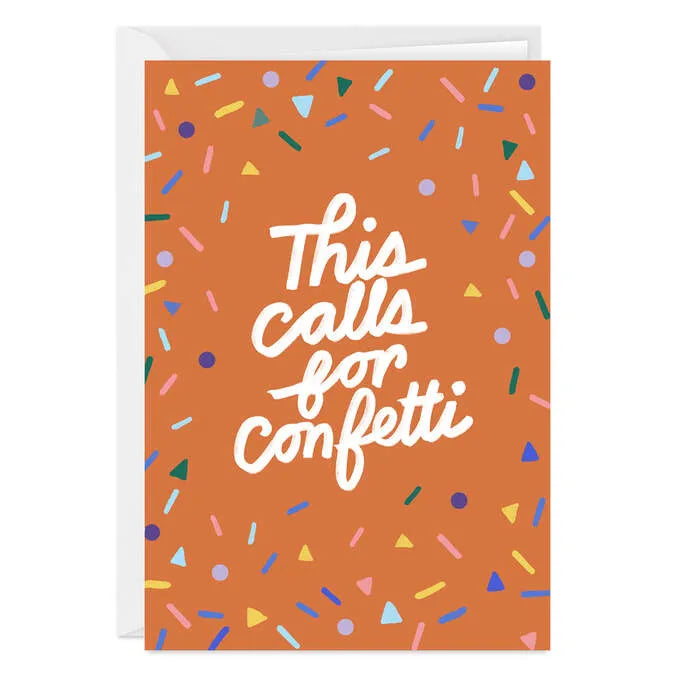 Fun Confetti Custom Celebration Card