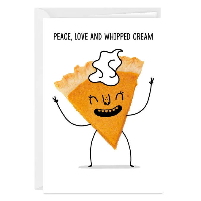 Fun Pumpkin Pie Custom Thanksgiving Card