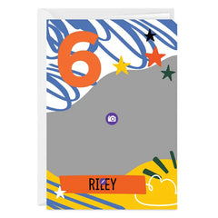 Fun Squiggles Custom Birthday Card