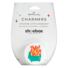 Charmers Dumpster Fire Funny Silicone Charm, 1.75" H