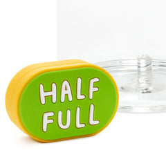 Charmers Half Full/Half Empty Funny Silicone Charm, 1.88" W