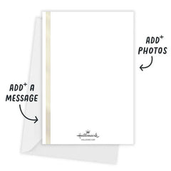 Elegant Letter Corners Flat Graduation Announcement