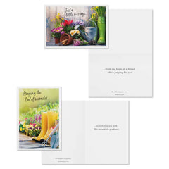 Gardening Scenes Assorted Religious Praying for You Cards, Box of 12