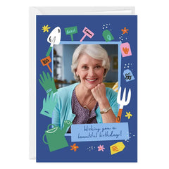 Beautiful Garden Wishes Custom Birthday Card