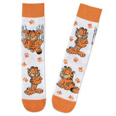 Garfield Poses and Paw Prints Novelty Crew Socks