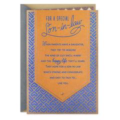 You Fit In Just Perfectly and Make Us Proud Birthday Card for Son-in-Law