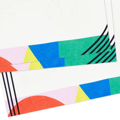 Colorful, Abstract Border Flat Blank Notes, Pack of 10