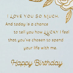 I'm the Luckiest Man Birthday Card for Wife