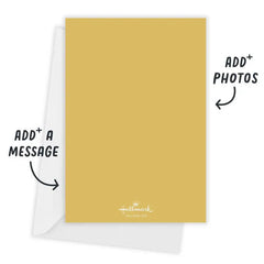 Geometric Gold Circles Flat Holiday Photo Card