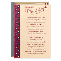 The Wonderful Man I Love Birthday Card