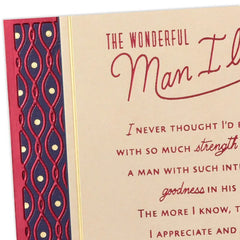 The Wonderful Man I Love Birthday Card