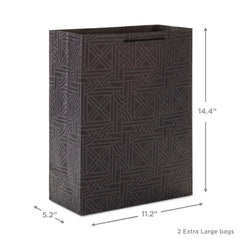 14.4" Geometric and Father's Day 2-Pack Extra-Large Gift Bags