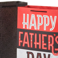 14.4" Geometric and Father's Day 2-Pack Extra-Large Gift Bags