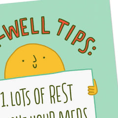 Rest, Meds and Money Funny Get Well Card
