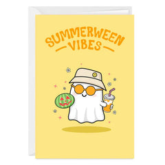 Cute Ghost Vibes Custom Summerween Card