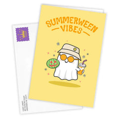 Cute Ghost Vibes Custom Summerween Card