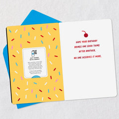 Treat Yourself Ice-Cream Cone and Confetti Venmo Birthday Card