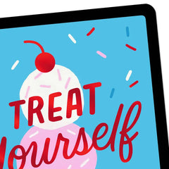 Treat Yourself Ice-Cream Cone and Confetti Venmo Birthday Card