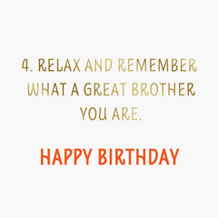 Have Fun and Relax Today Birthday Card for Brother