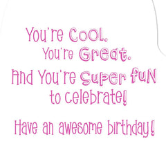 You're Super Fun to Celebrate 7th Birthday Card for Girls