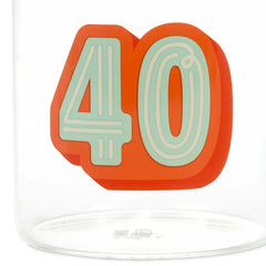 Glass 40th Birthday Mug, 17.5 oz.