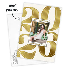Bold Gold 2026 Flat Graduation Announcement