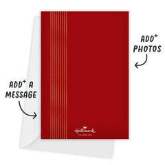 Gold Arch on Red Flat Christmas Photo Card