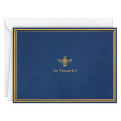 Gold Bee on Navy Blank Thank You Notes, Pack of 10