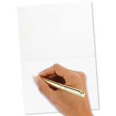 Gold Bordered Pineapple Blank Note Cards, Box of 10