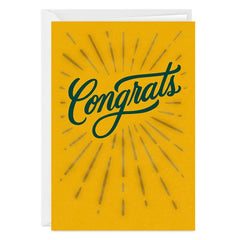 Gold Burst Custom Congratulations Card