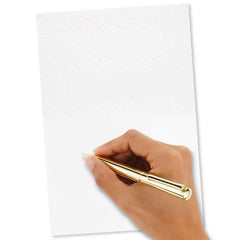 Gold Butterfly on Pink Blank Note Cards, Box of 8
