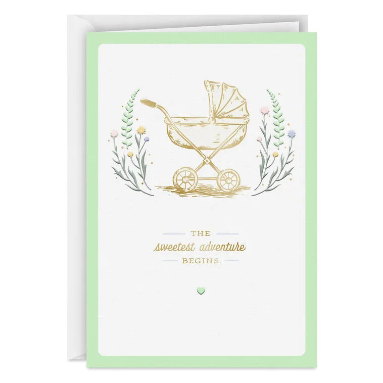 The Sweetest Adventure Begins New Baby Card