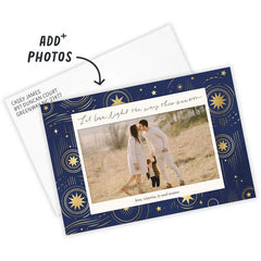 Celestial Light and Love Flat Holiday Photo Card