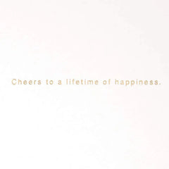 Cheers to a Lifetime of Happiness Wedding Card