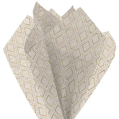 Gold Diamonds on Cream Tissue Paper Wrapping Kit